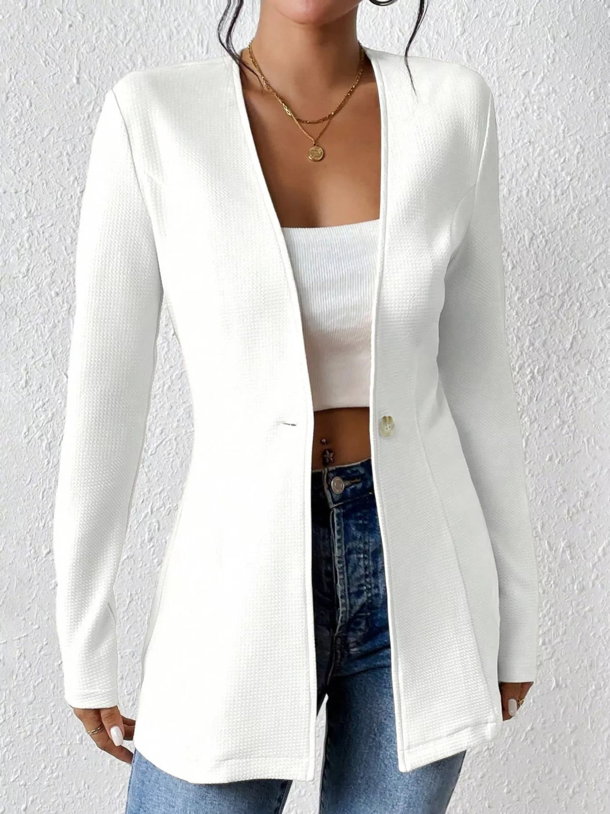 Princess Seams One Button Blazer