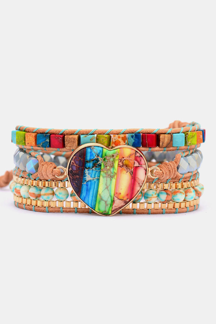 Imperial Jasper & Crystal Layered Bracelet – image 1 | Lilixa Trending Jewelry