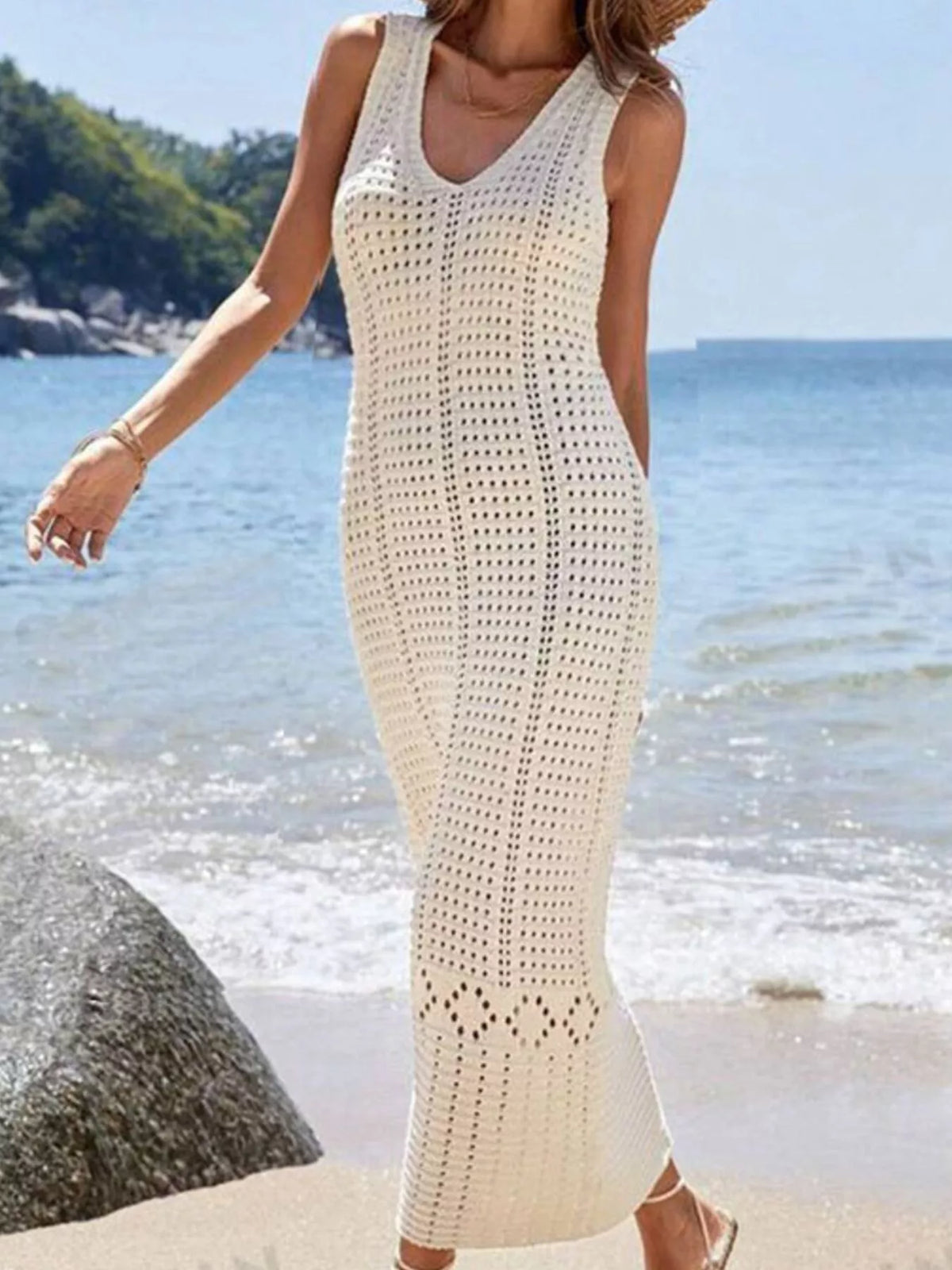 Crochet Cover Up Maxi Dress