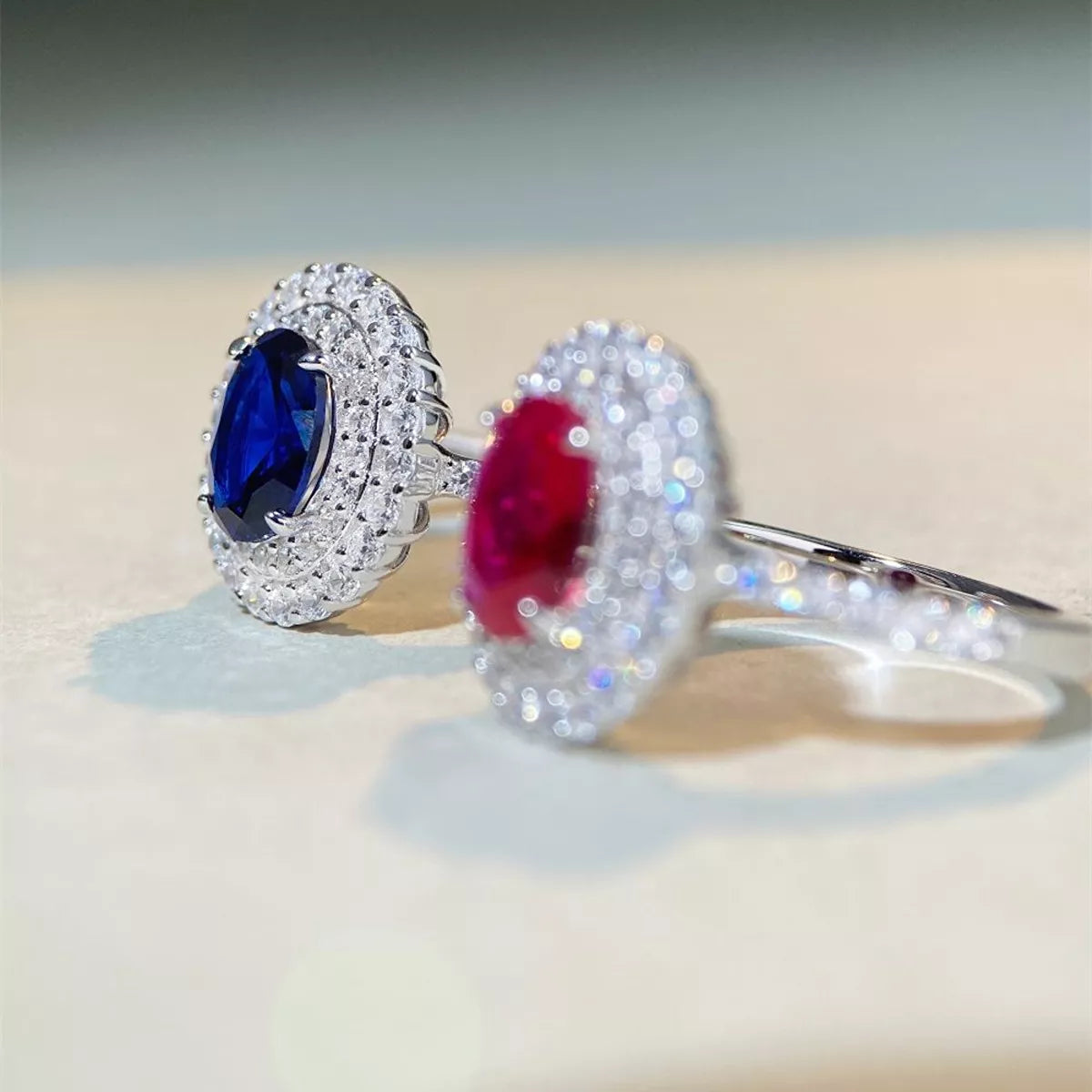 925 Sterling Silver Zircon Round Ring for Women