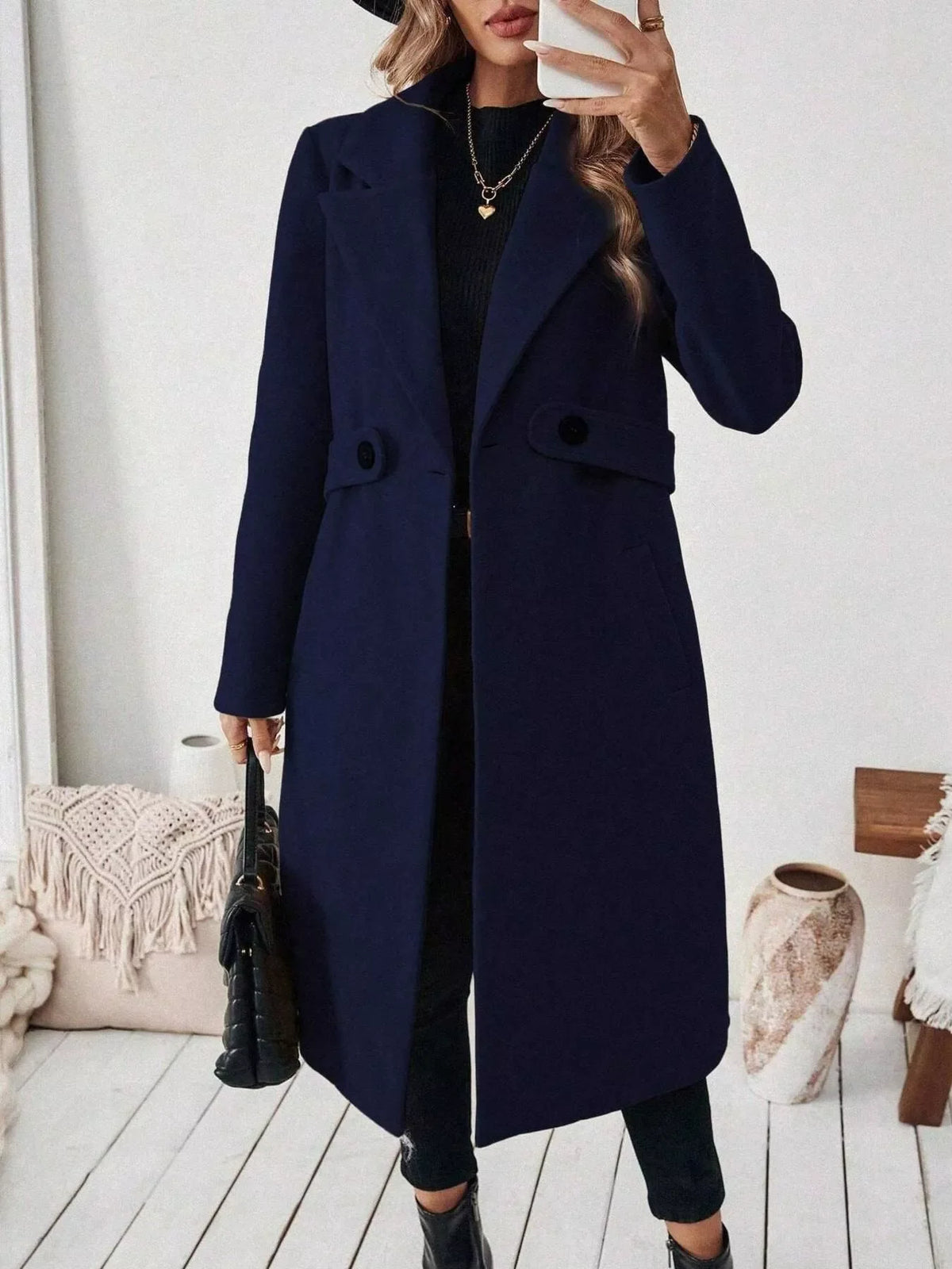 Single Button Longline Coat