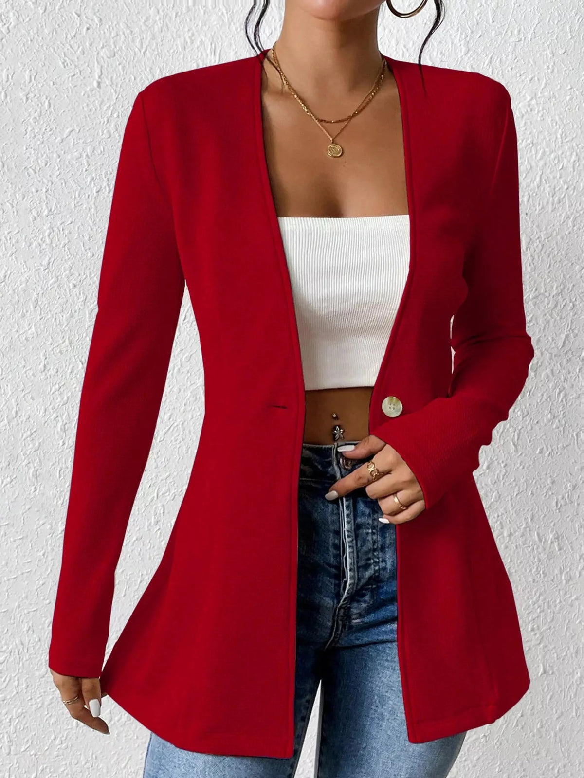 Princess Seams One Button Blazer