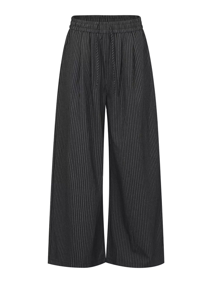 Men's Striped Wide Leg Drawstring Pants