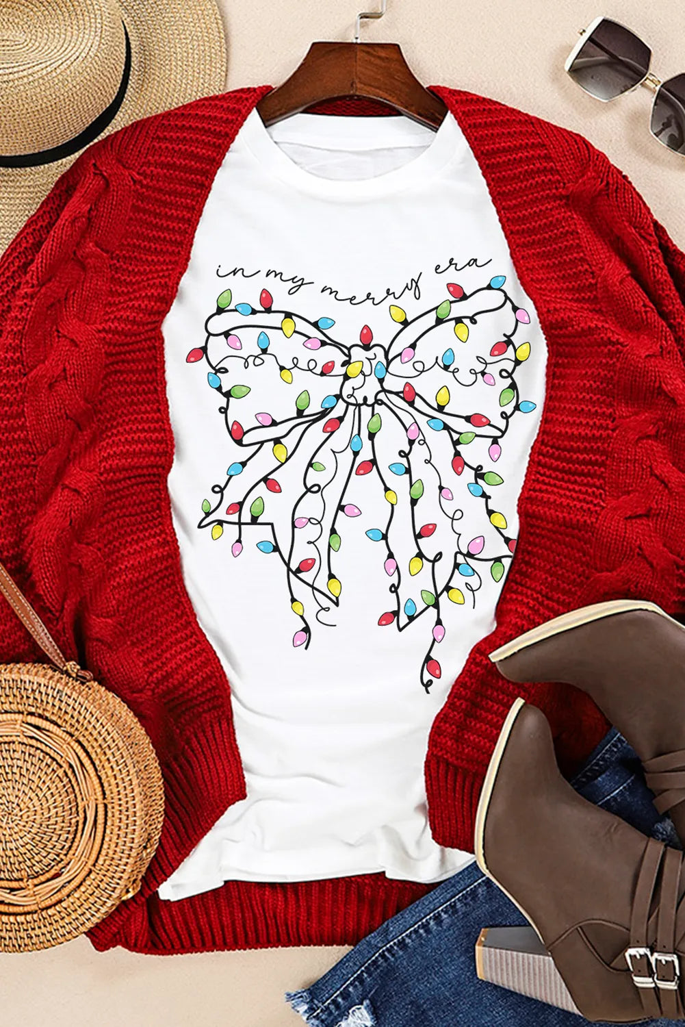 Bow Crew Neck Short Sleeve T-Shirt