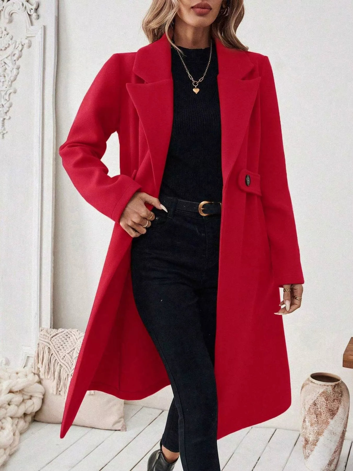 Single Button Longline Coat
