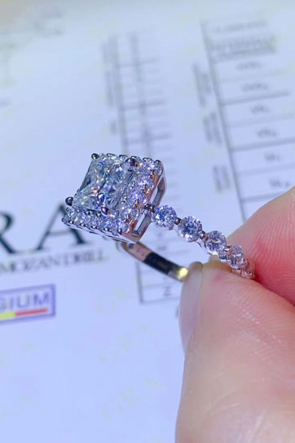Adored 1 Carat Moissanite Square Ring for Women