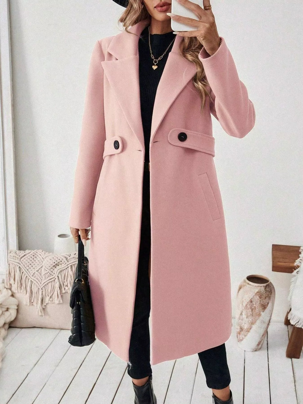 Single Button Longline Coat
