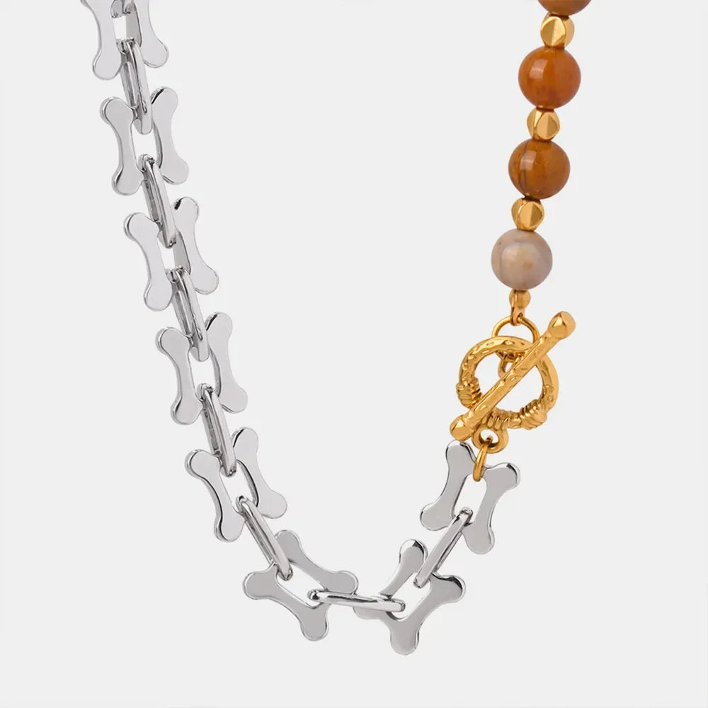 Titanium Steel Egg Yolk Stone Necklace – image 8 | Lilixa Trending Jewelry