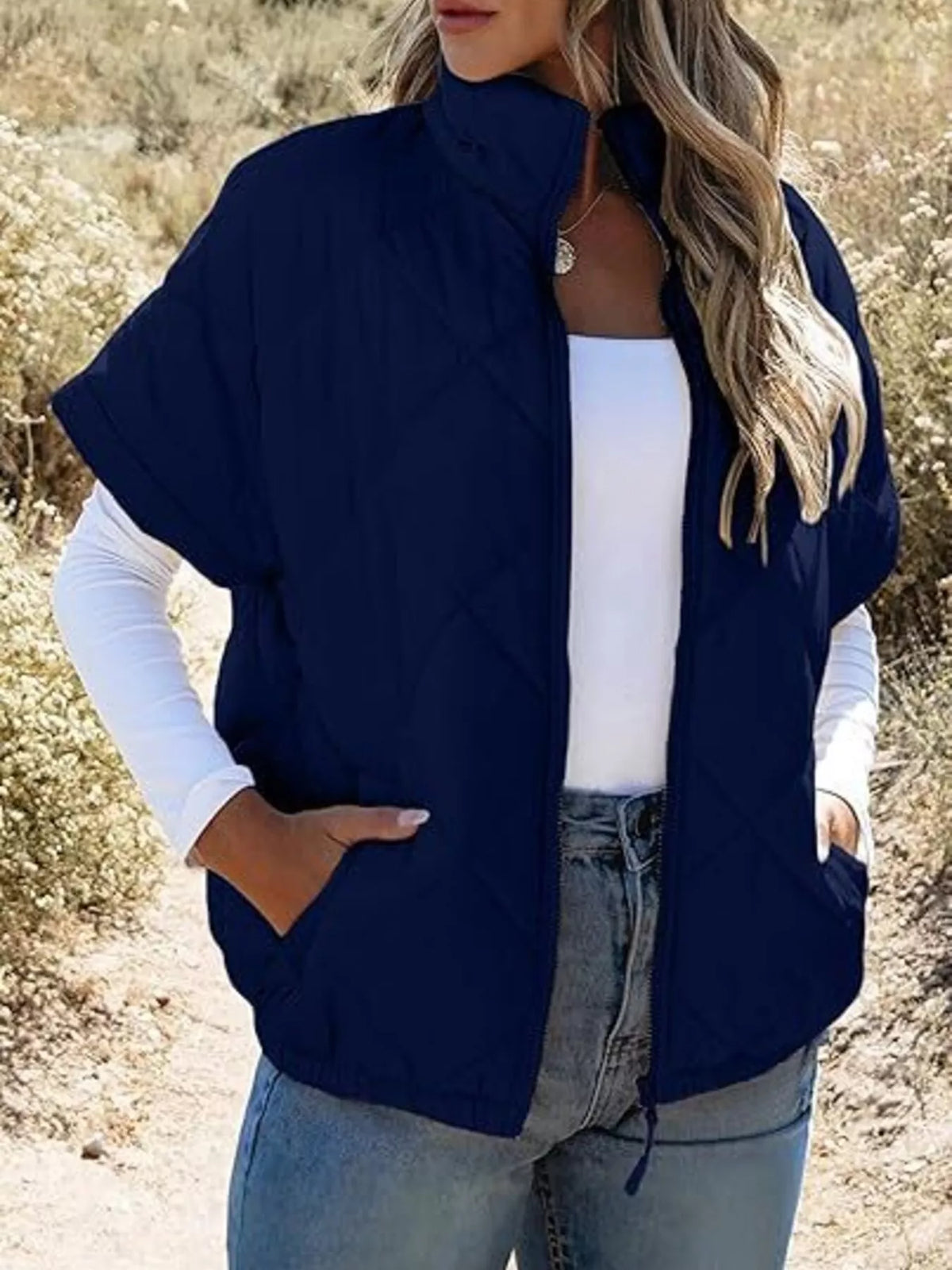 Quilted Zip Up Winter Coat