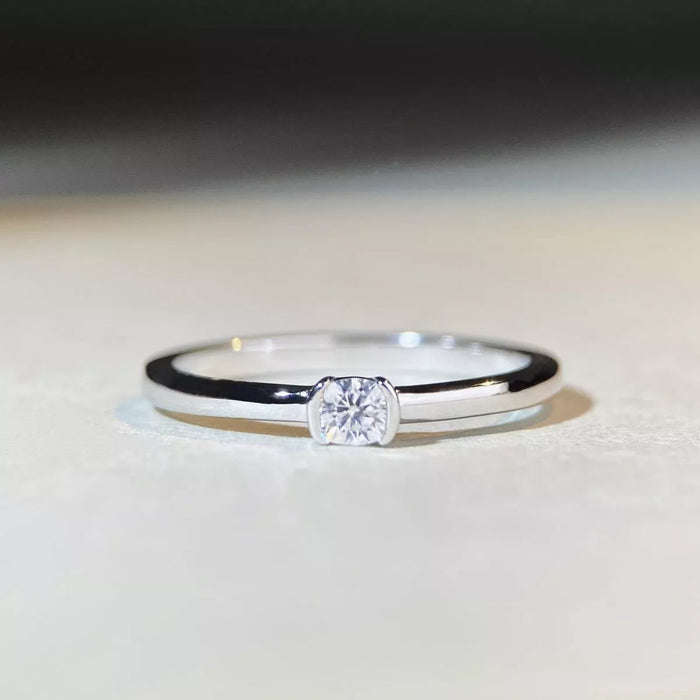 925 Sterling Silver Moissanite Ring for Women