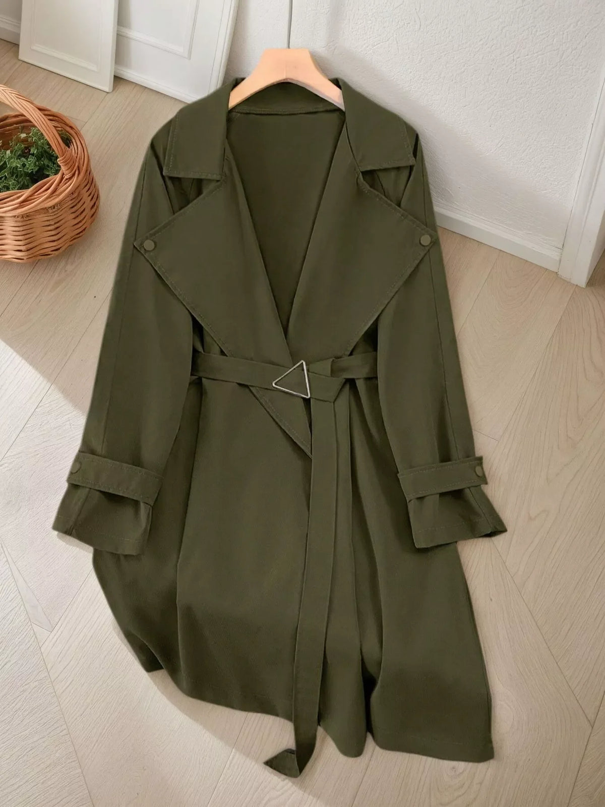Lapel Longline Trench Coat