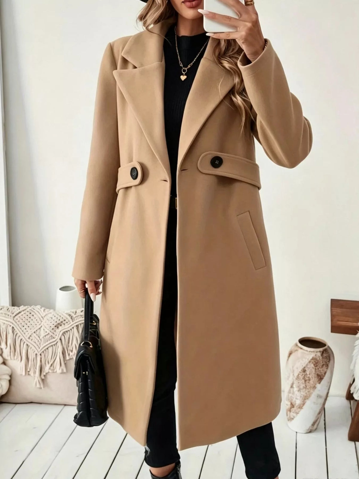 Single Button Longline Coat