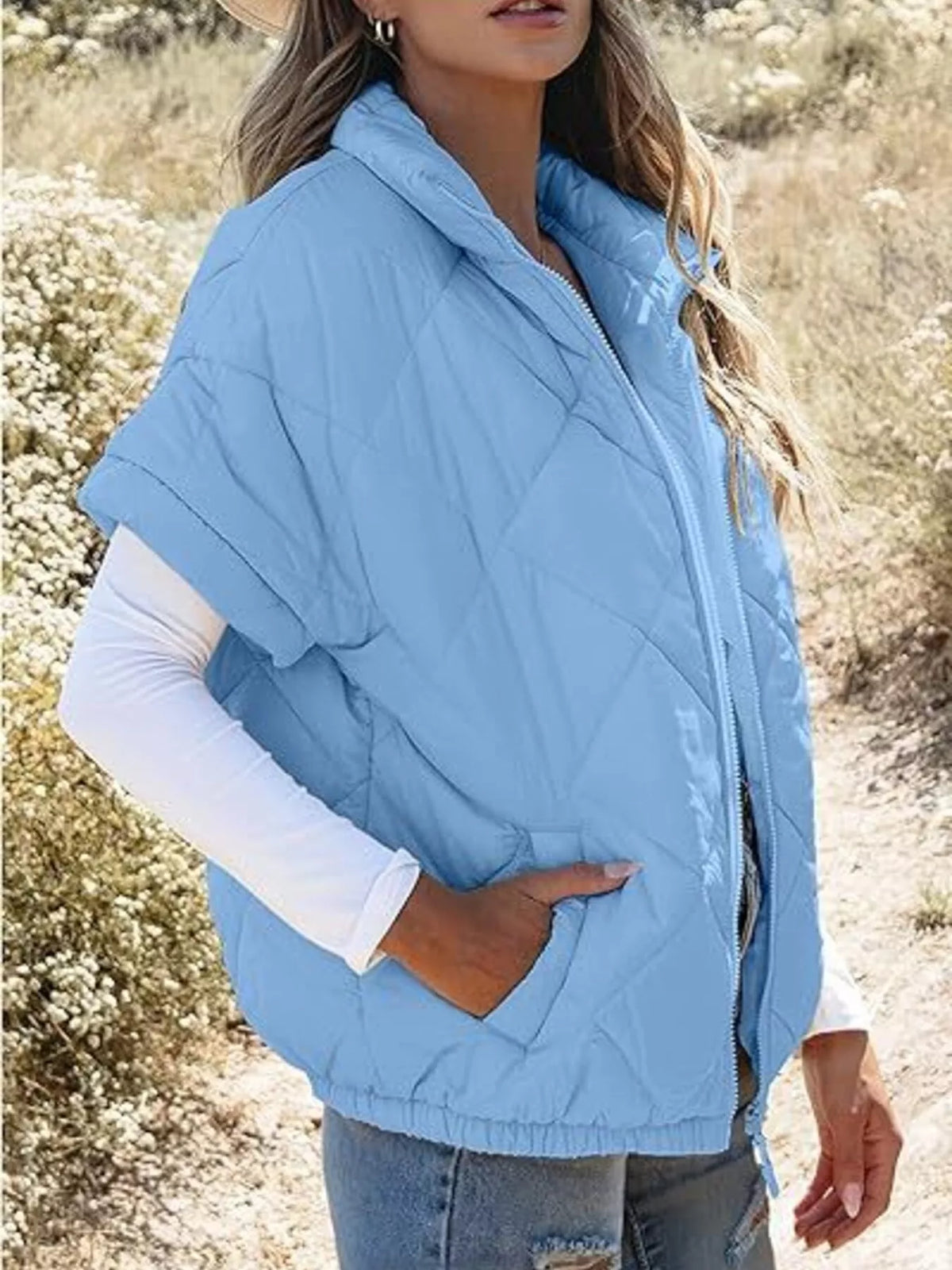 Quilted Zip Up Winter Coat