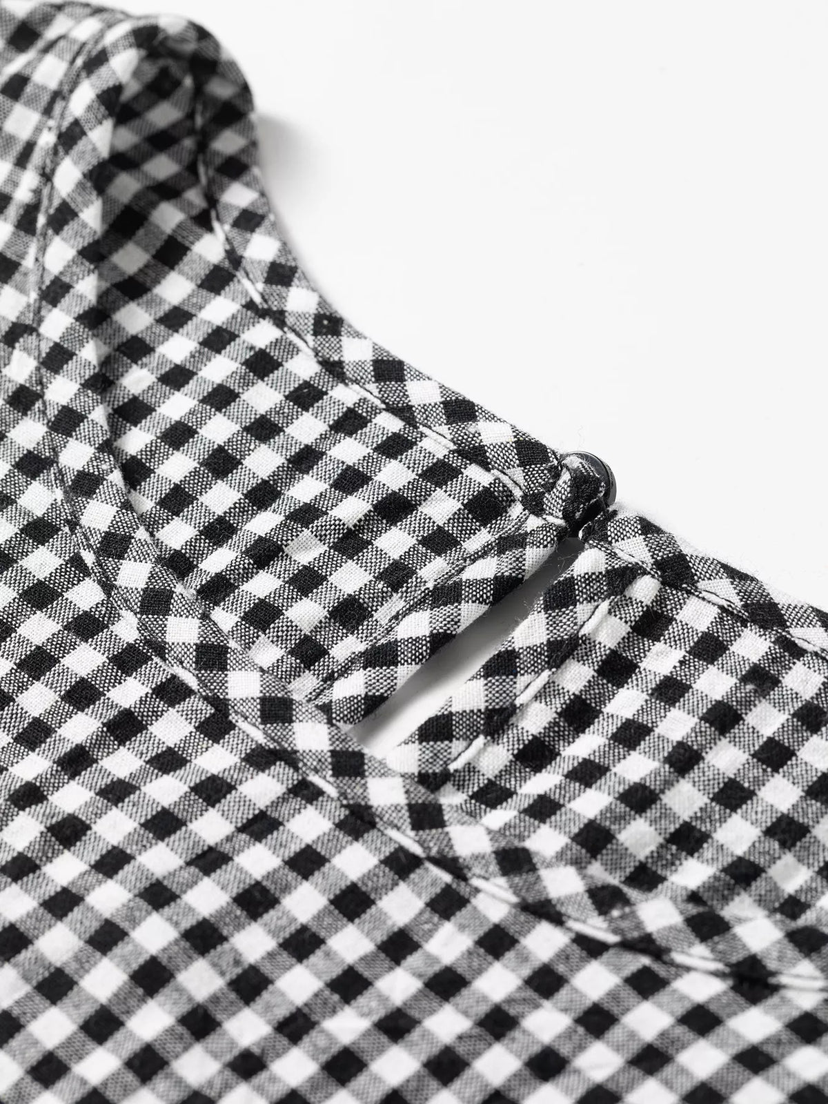 Women's Plaid Shirred Cuff Long Sleeve Blouse