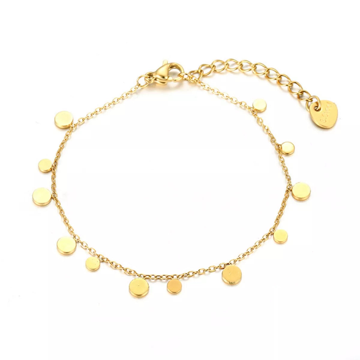 18K Gold-Plated Charm Bracelet for Women