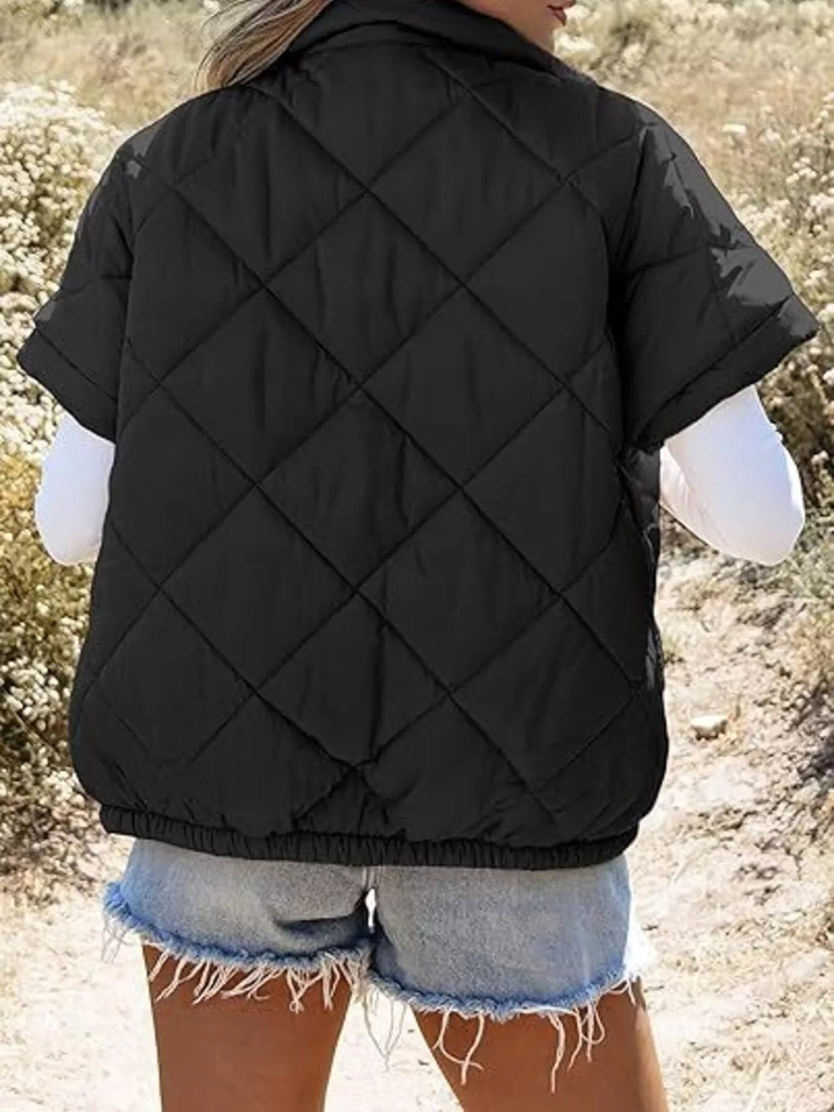 Quilted Zip Up Winter Coat