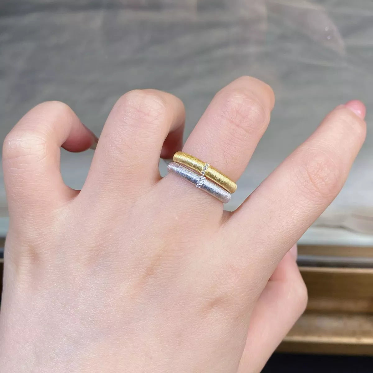 18K Gold-Plated 925 Sterling Silver Zircon Ring for Women