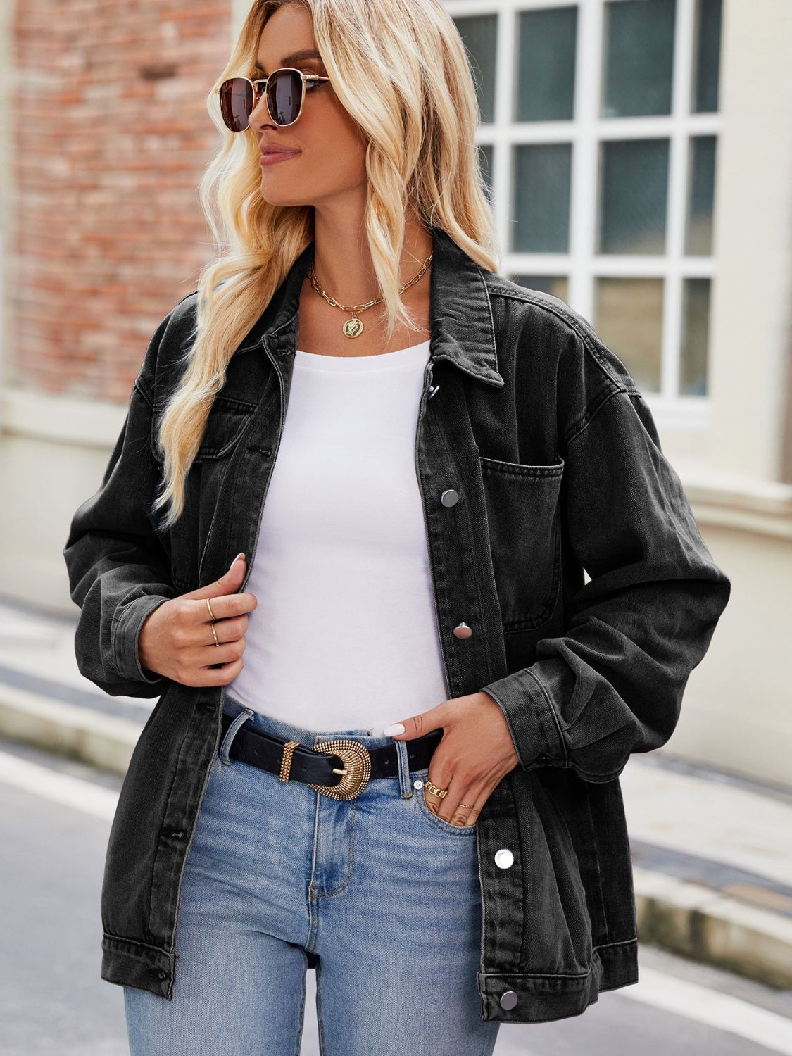 Pocket Button Up Denim Jacket