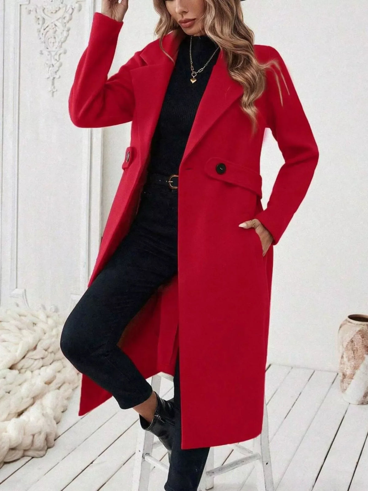 Single Button Longline Coat