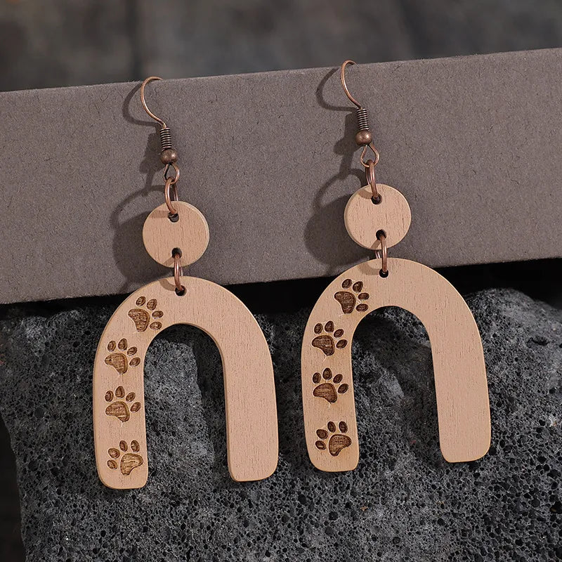 Geometric Shape Wooden Earrings – image 2 | Lilixa Trending Jewelry