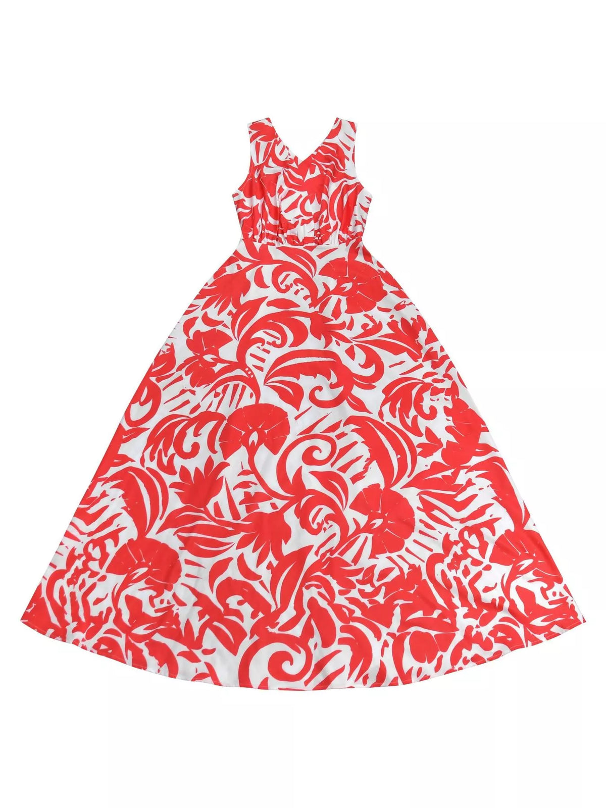 Backless Printed Maxi Dress