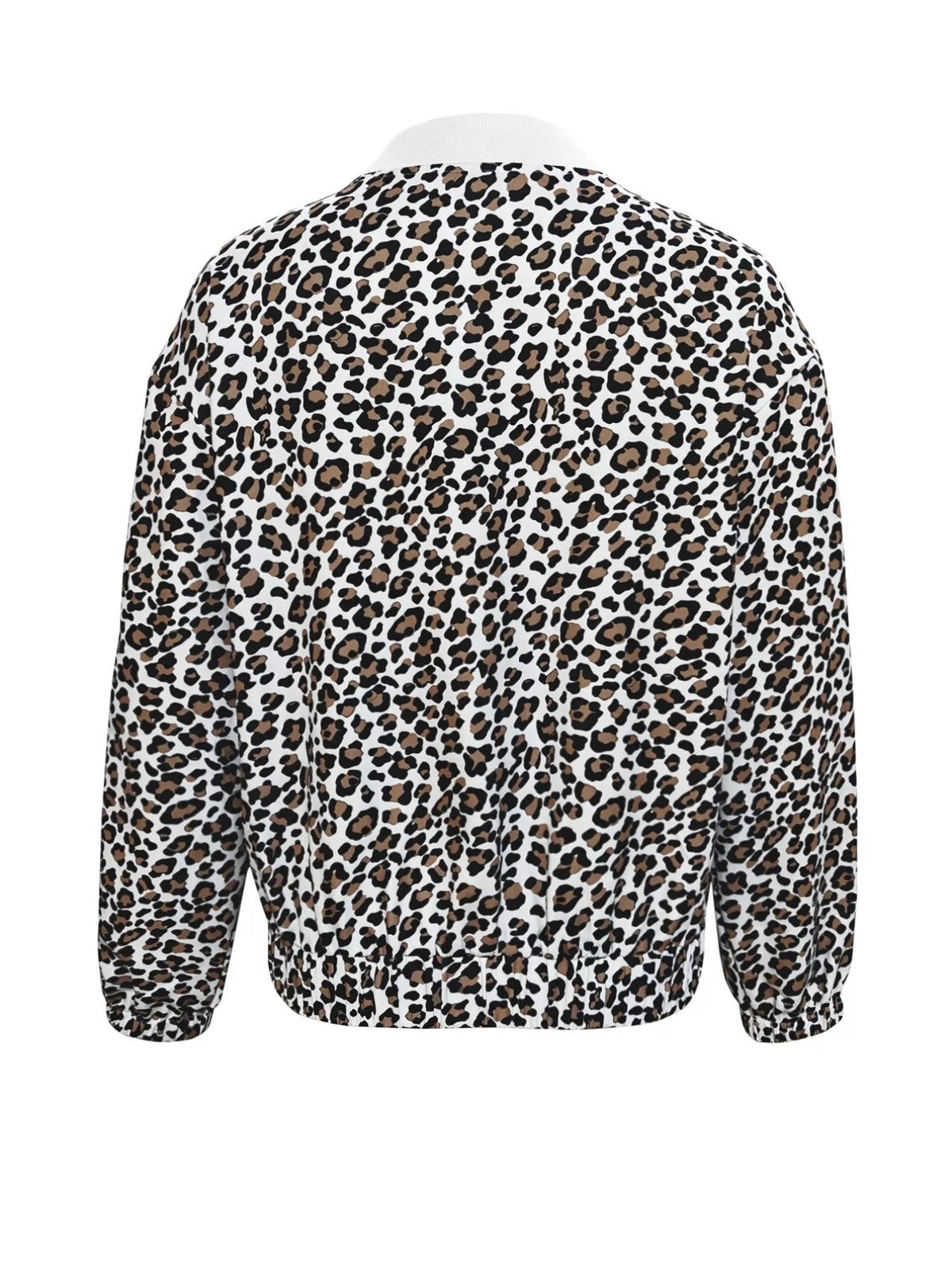 Leopard Zip Up Bomber Jacket