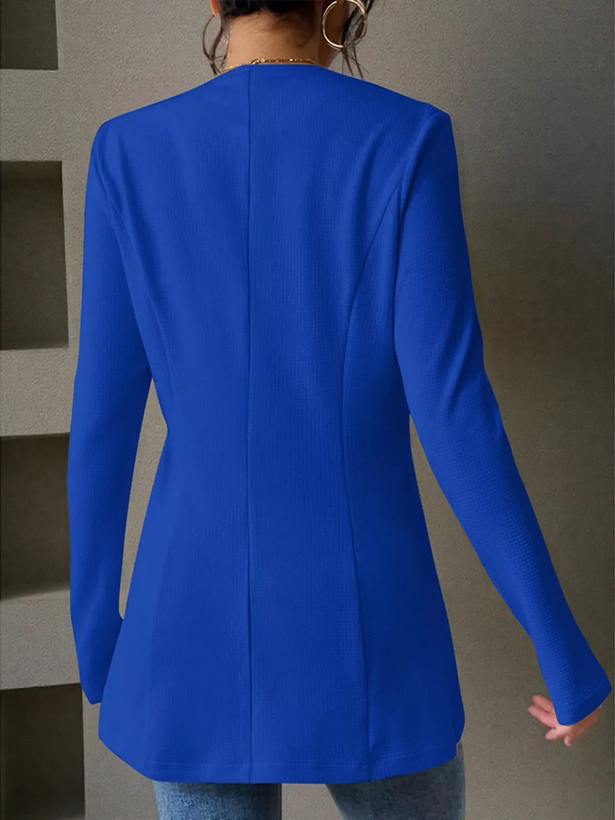 Flared Hem One Button Blazer