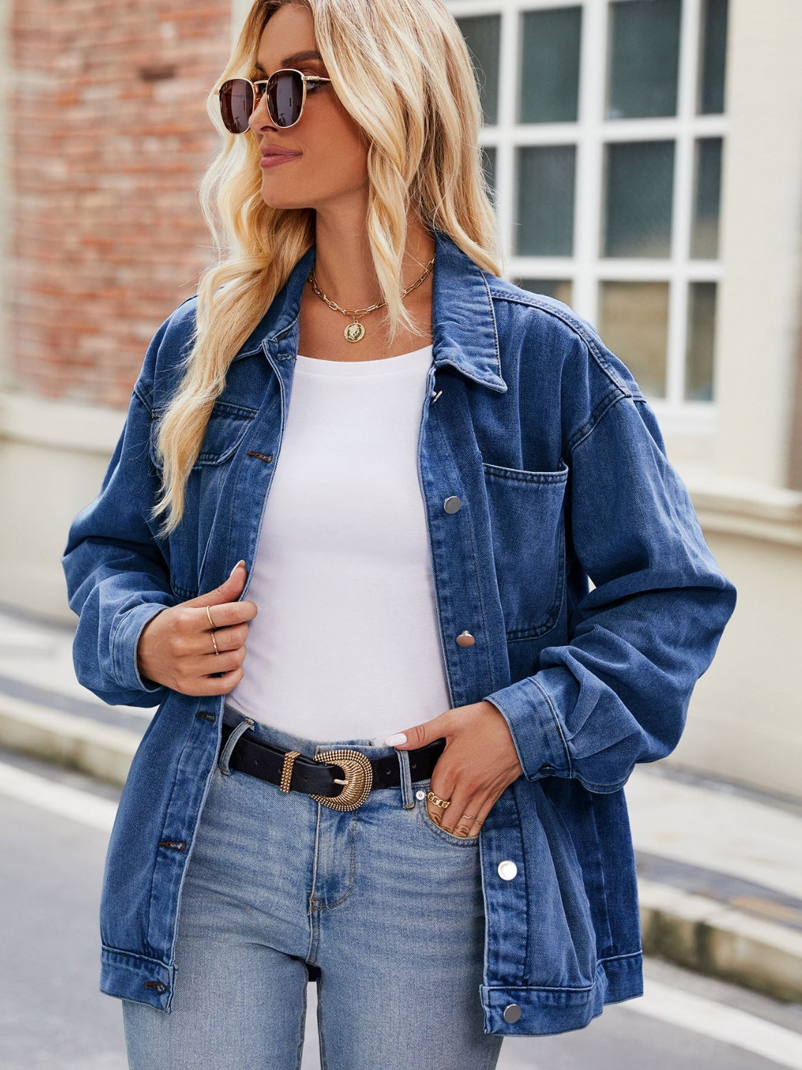 Pocket Button Up Denim Jacket