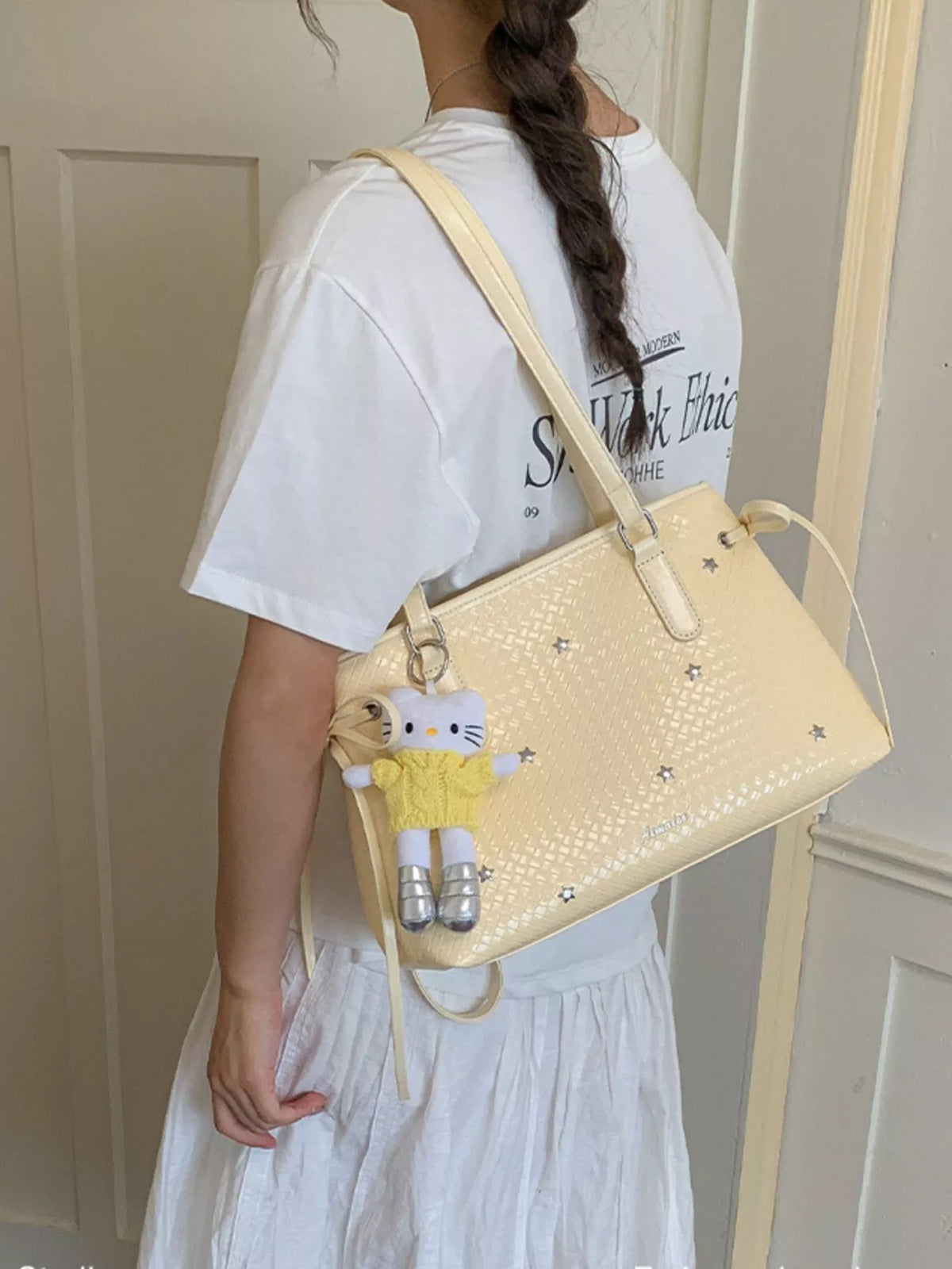 Convertible Vegan Leather Tote Bag