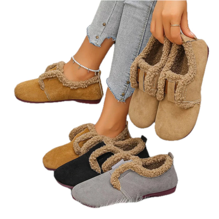 Faux Fur Lined Slip-On Shoes