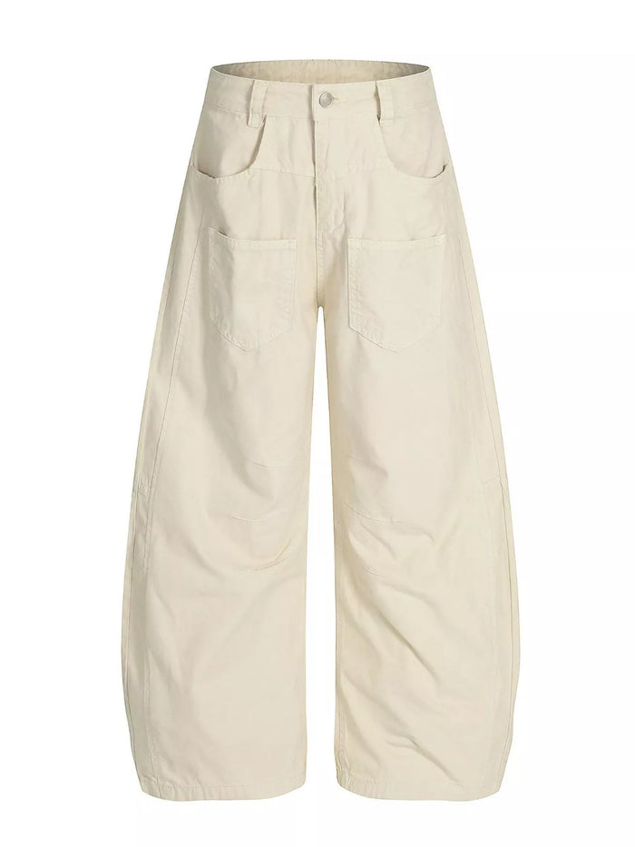 Men's Wide Leg Cargo Pants in Apricot