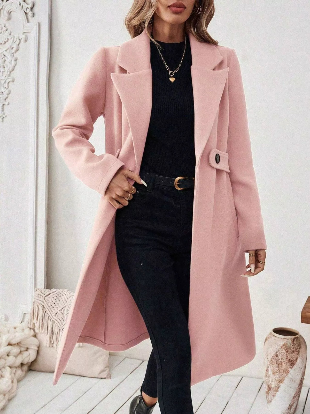 Single Button Longline Coat