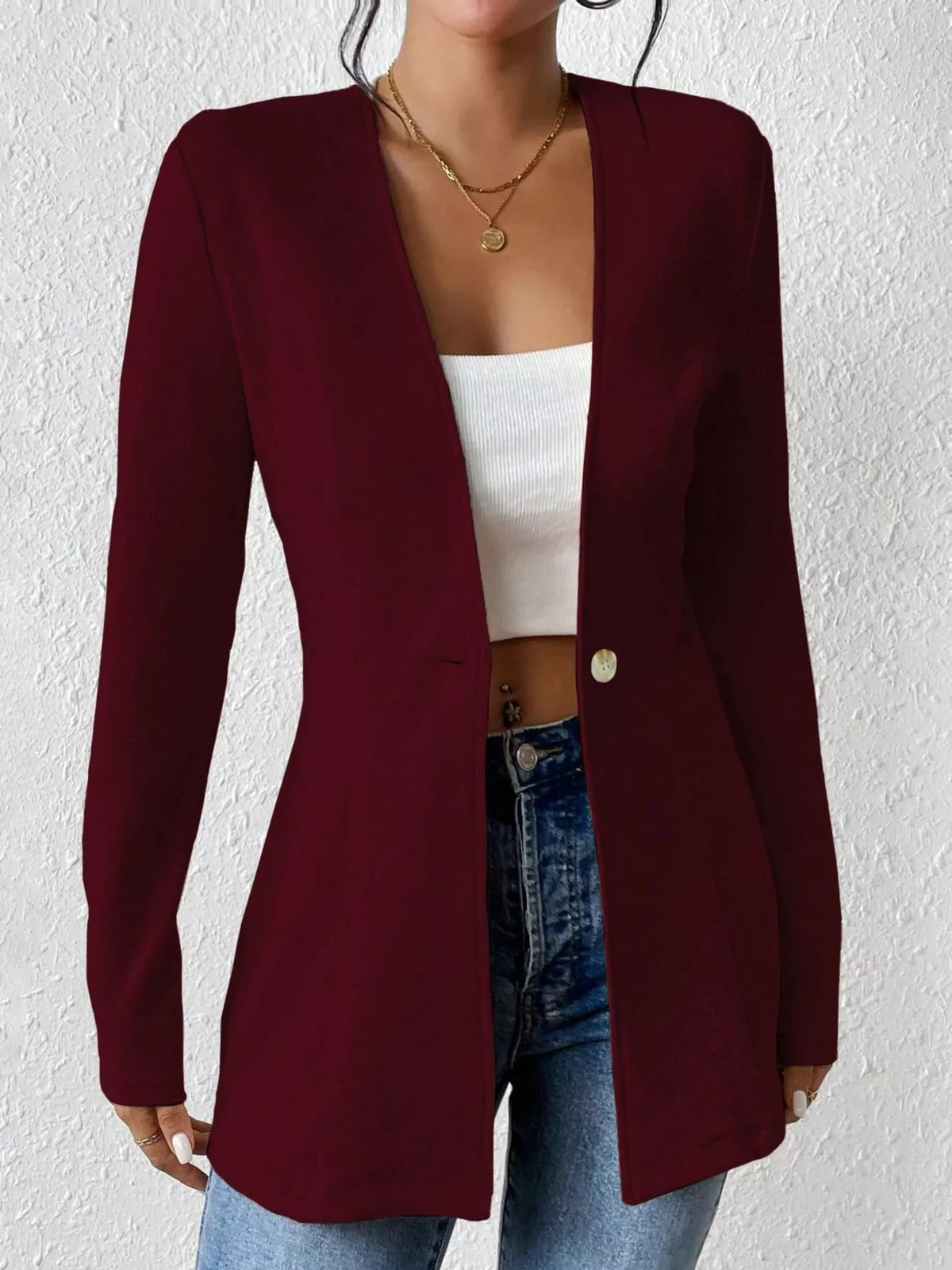 Princess Seams One Button Blazer