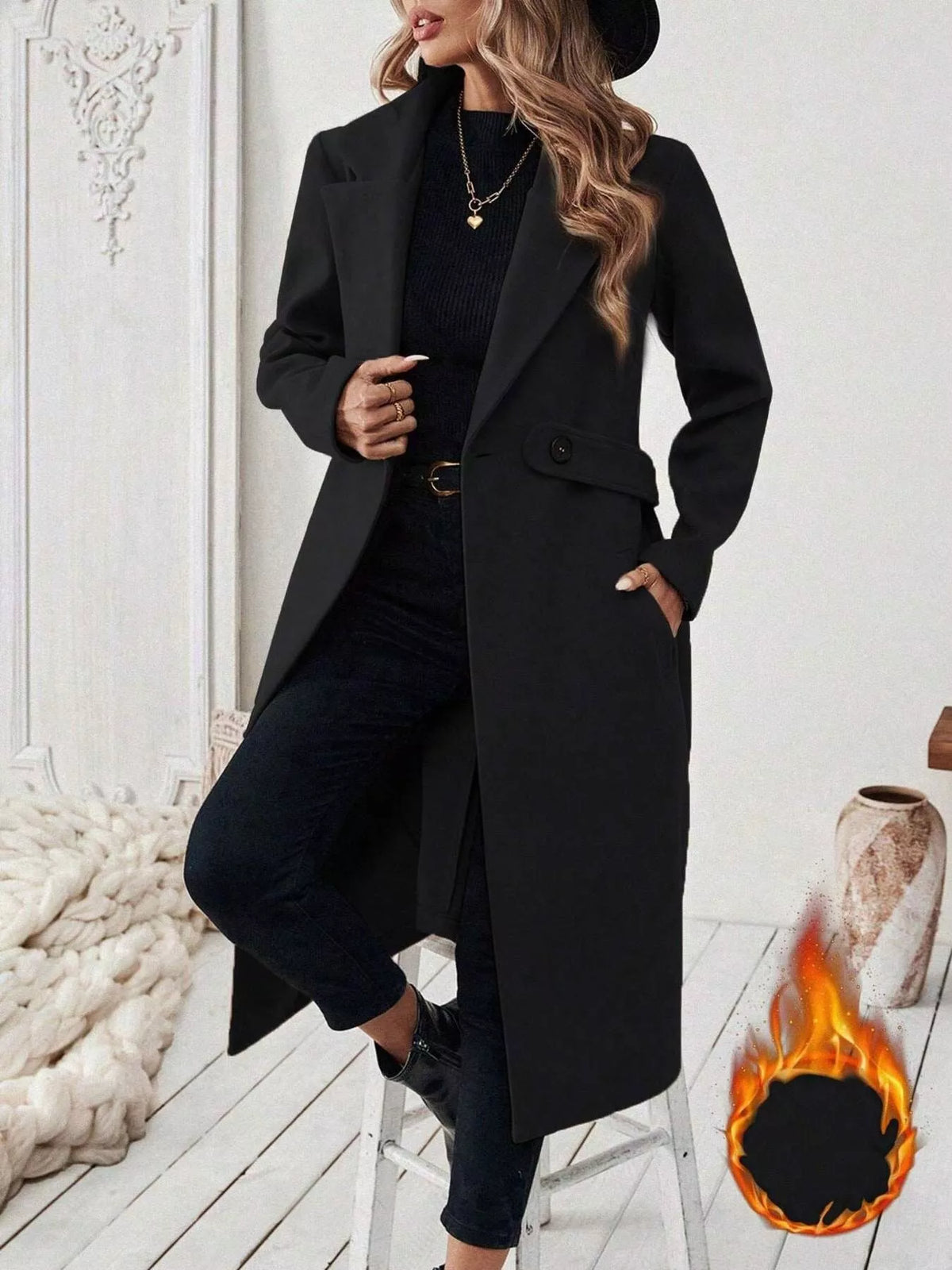 Single Button Longline Coat