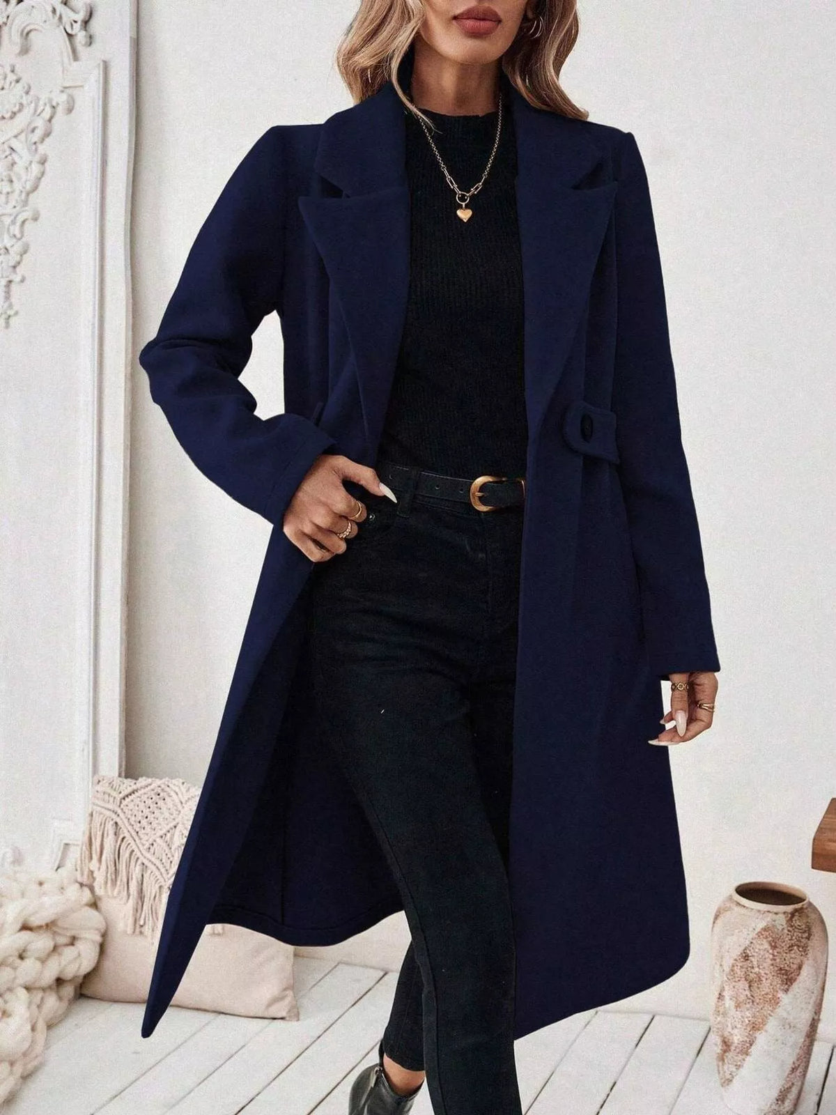Single Button Longline Coat