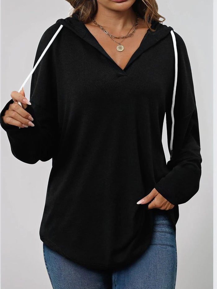 Full Size Drawstring Long Sleeve Hoodie for Women Plus Size
