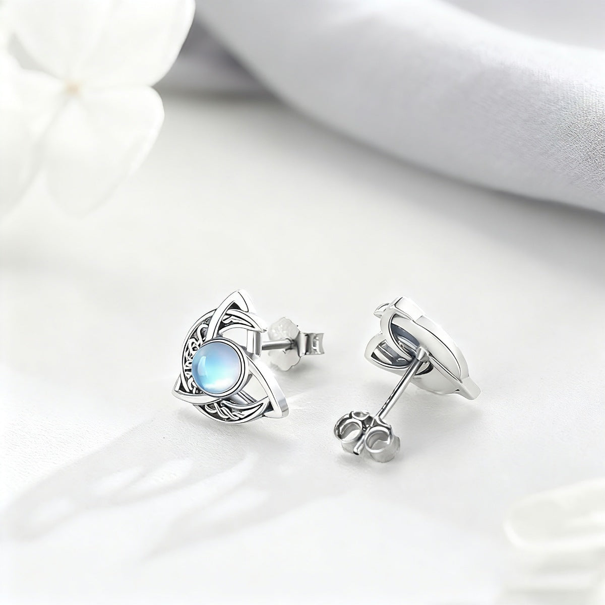Moonstone Stud Earrings – image 2 | Lilixa Trending Jewelry