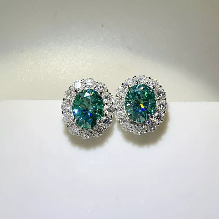 6 Carat Moissanite 925 Sterling Silver Earrings for Women