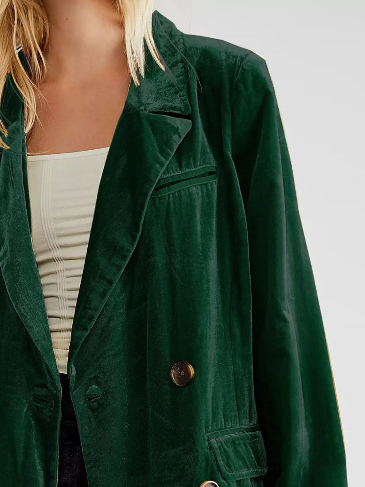 Double Breasted Button Up Blazer