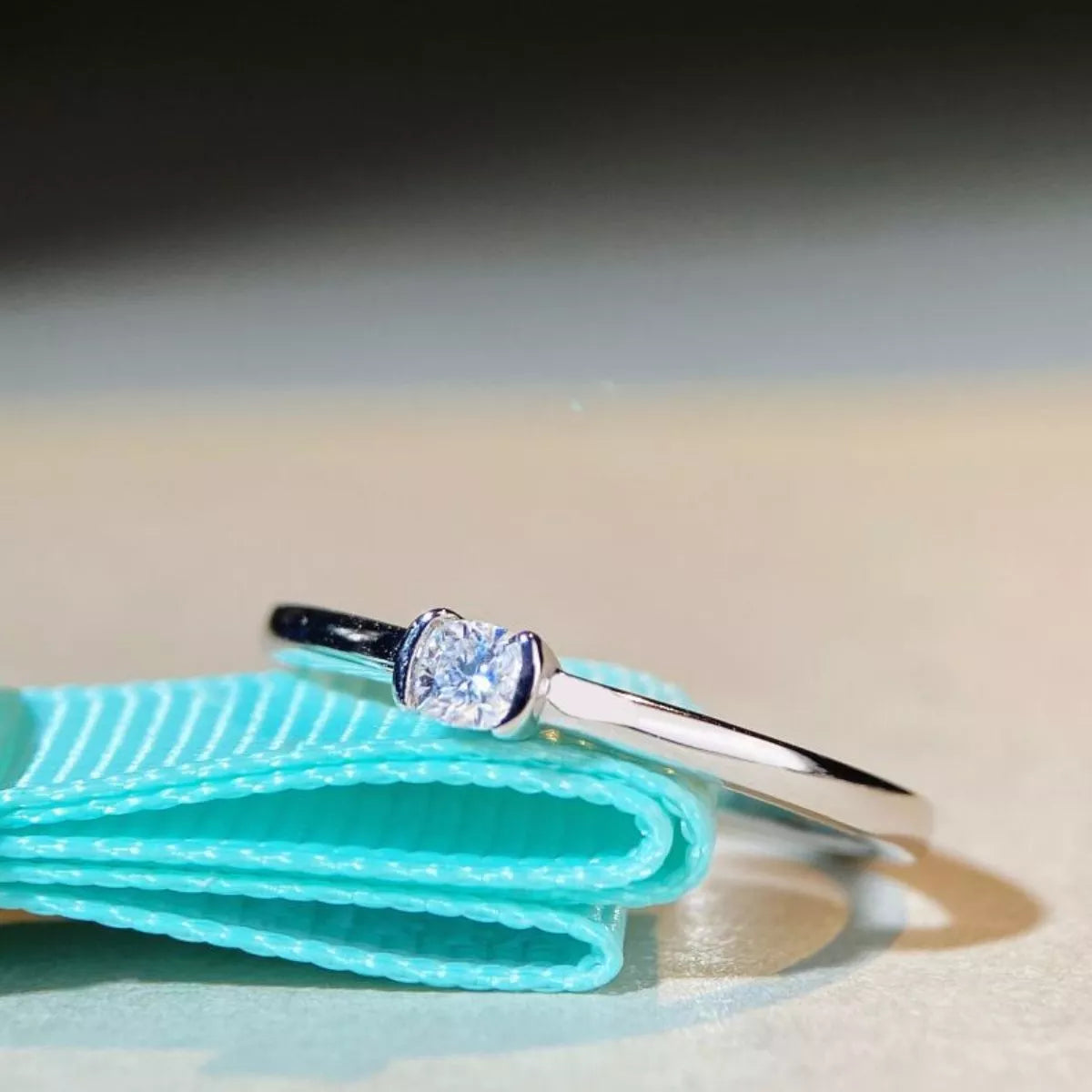 925 Sterling Silver Moissanite Ring for Women