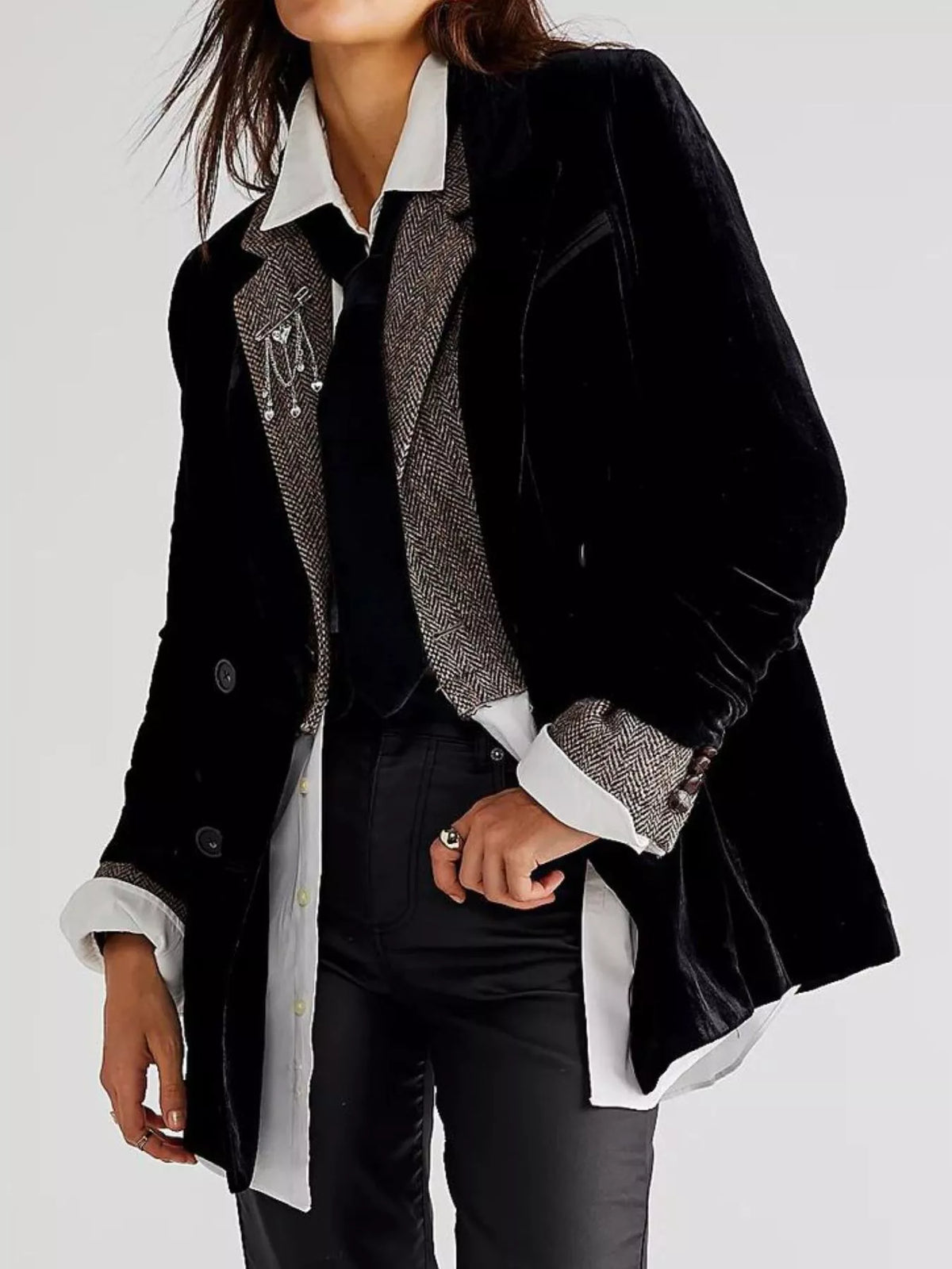 Double Breasted Button Up Blazer