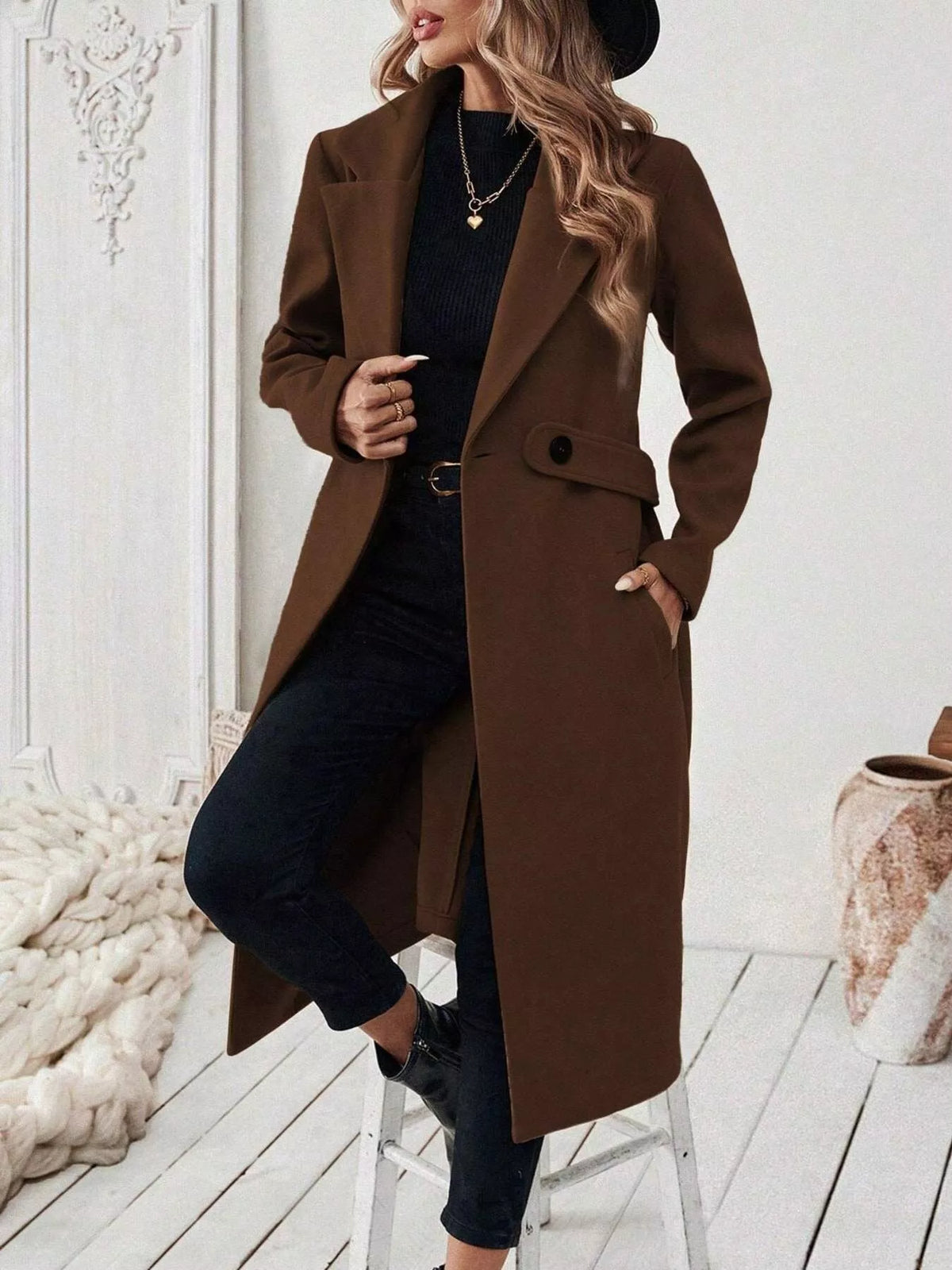 Single Button Longline Coat