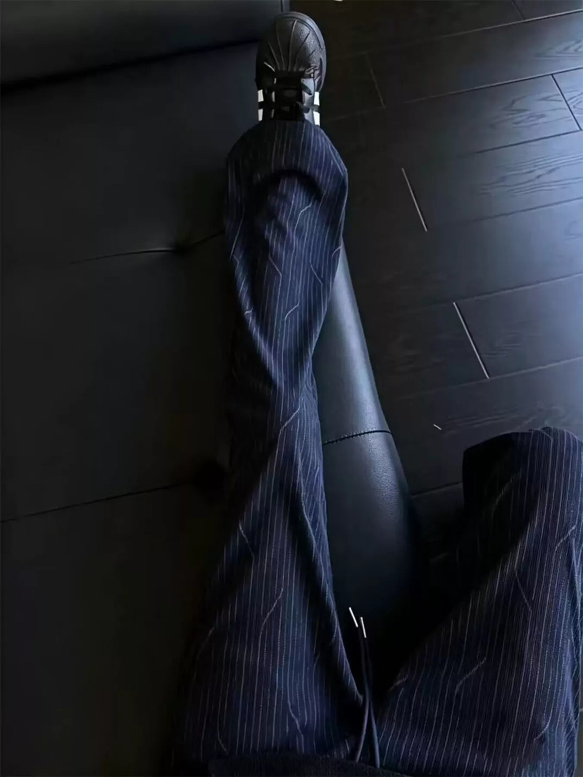 Men's Striped Wide Leg Drawstring Pants Plus Size
