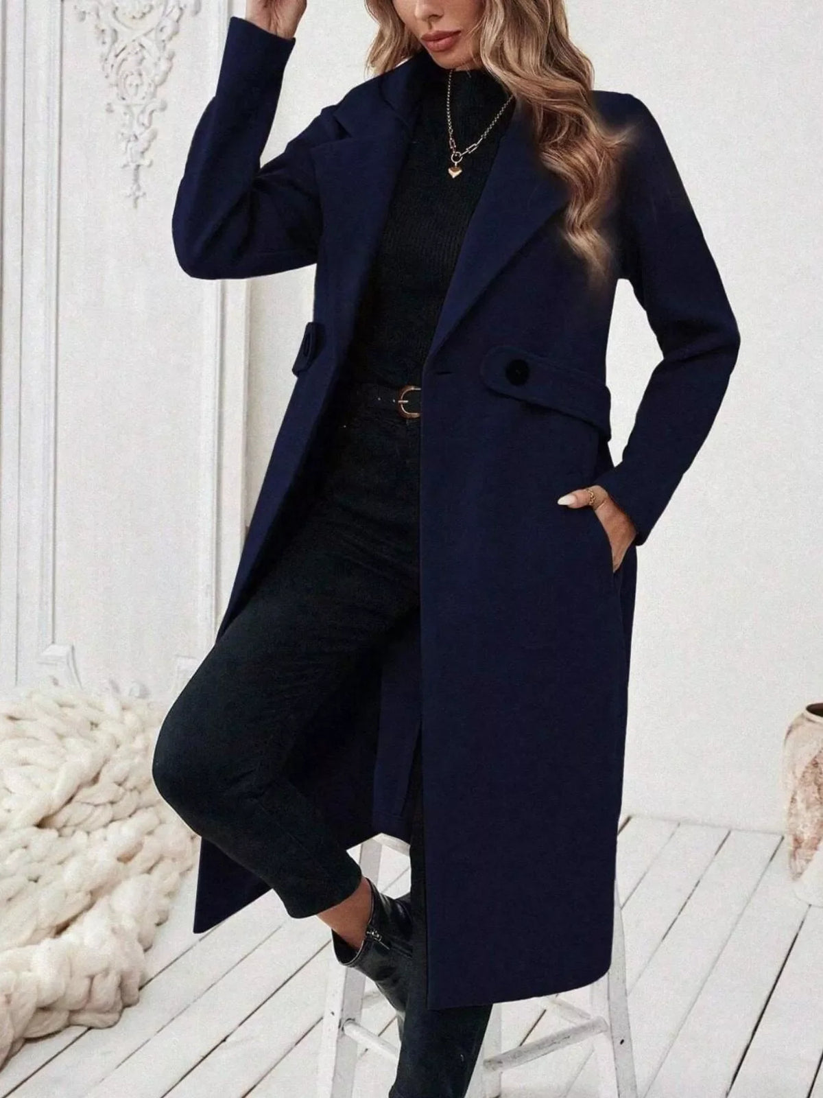 Single Button Longline Coat
