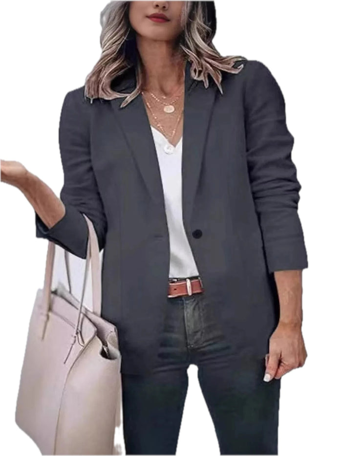 Women's Slim-Fit Single-Button Casual Blazer