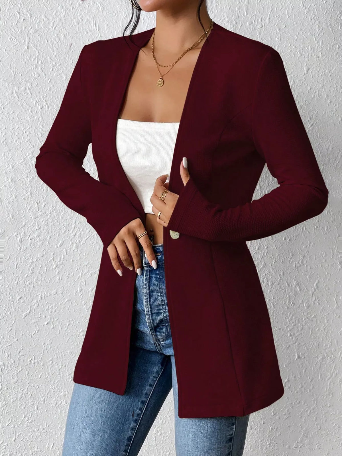 Princess Seams One Button Blazer