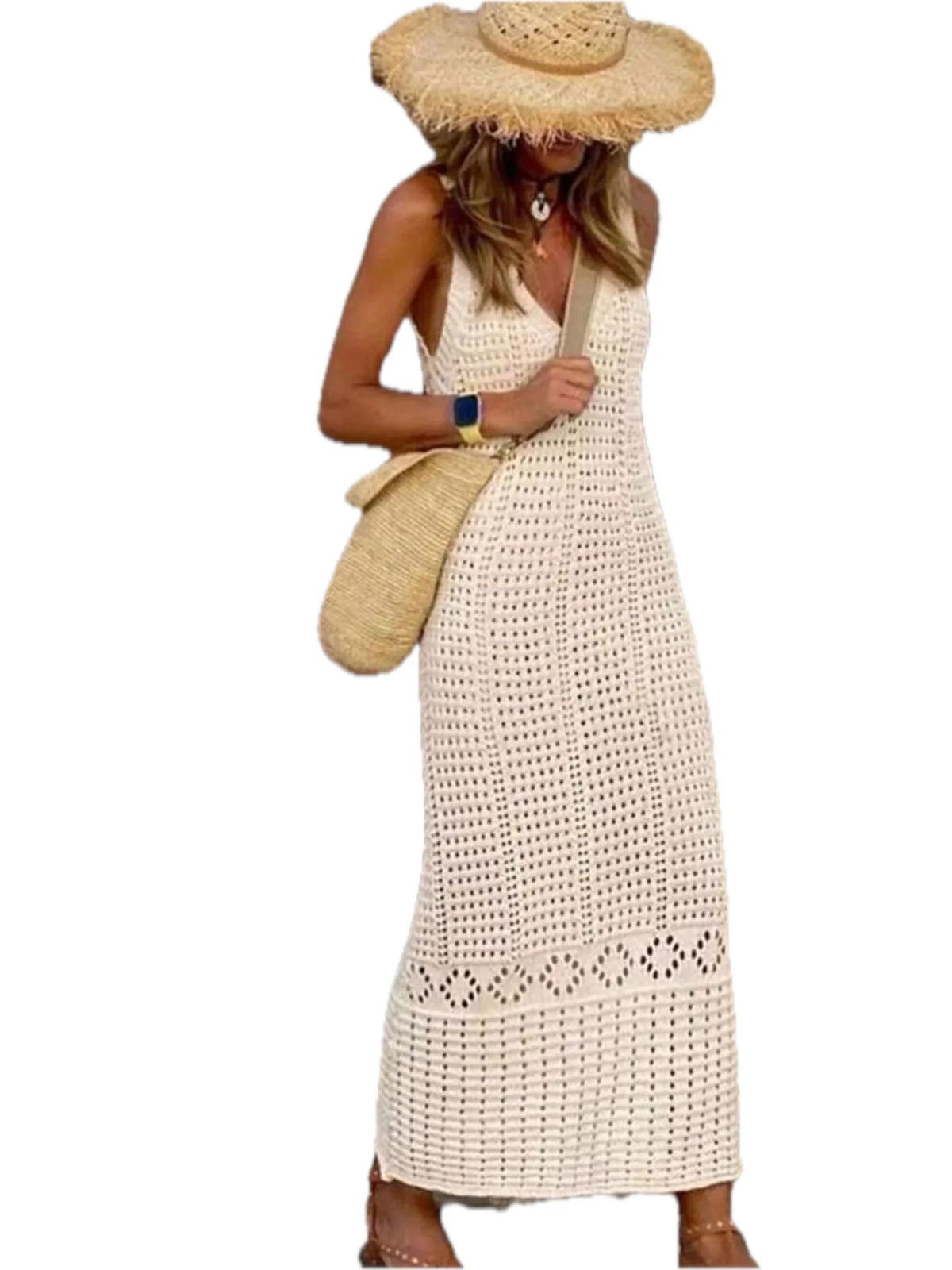 Crochet Cover Up Maxi Dress