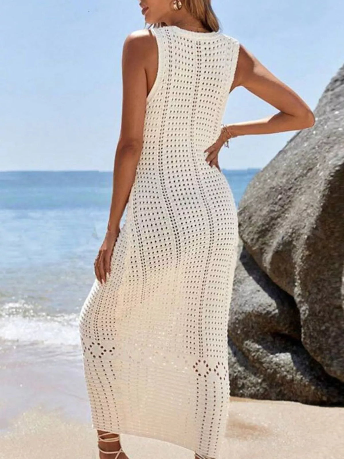 Crochet Cover Up Maxi Dress