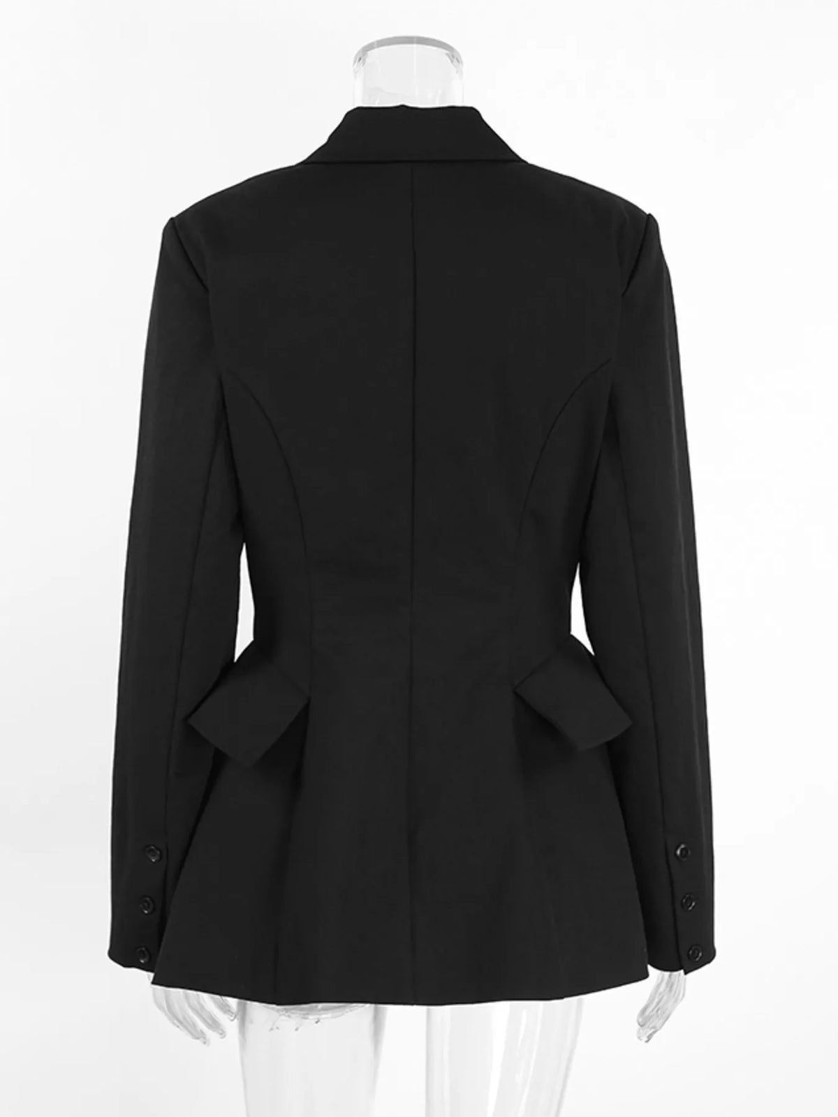 Double Breasted Blazer with Flap Pockets