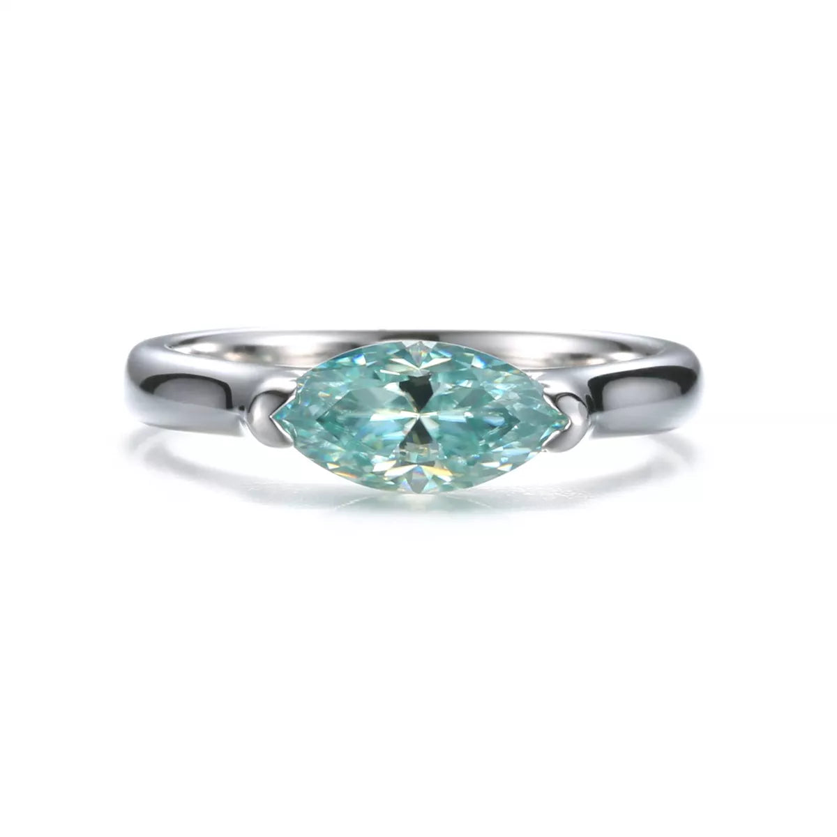 1 Carat Moissanite 925 Sterling Silver Ring for Women